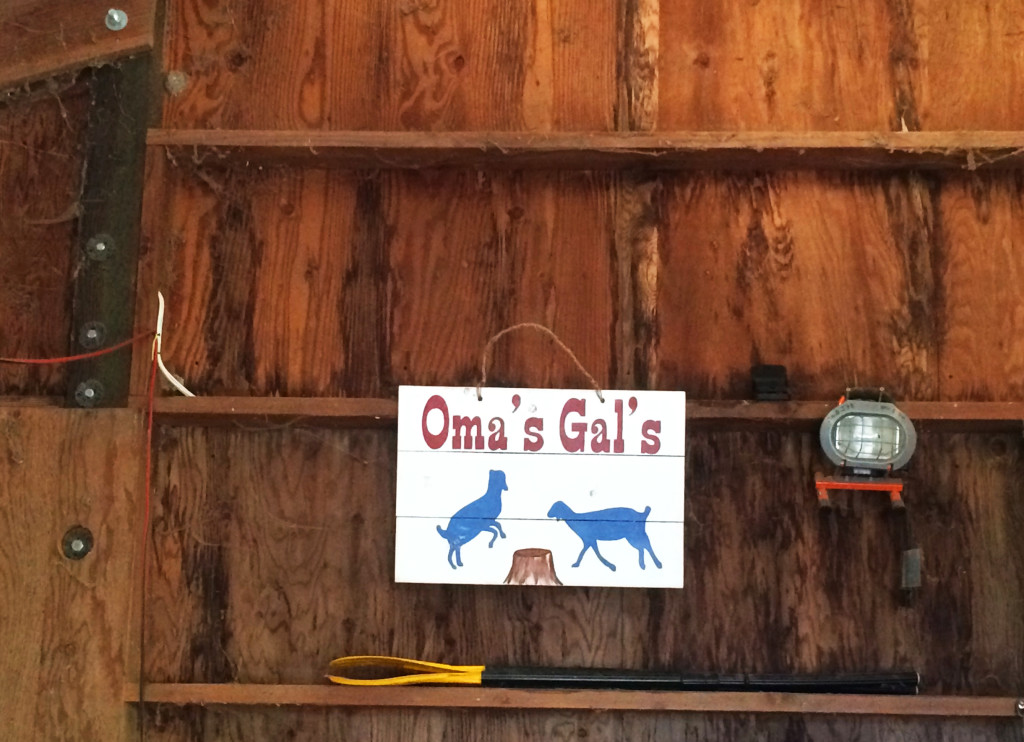 Oma's Gals sign